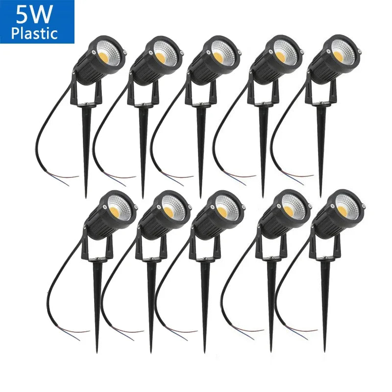 LED Waterproof Outdoor Garden Lawn Lights Spike Bulb 5W/10W/15W Tuinverlichting 220V 110V 12V - Adjustable Solar Powered Garden