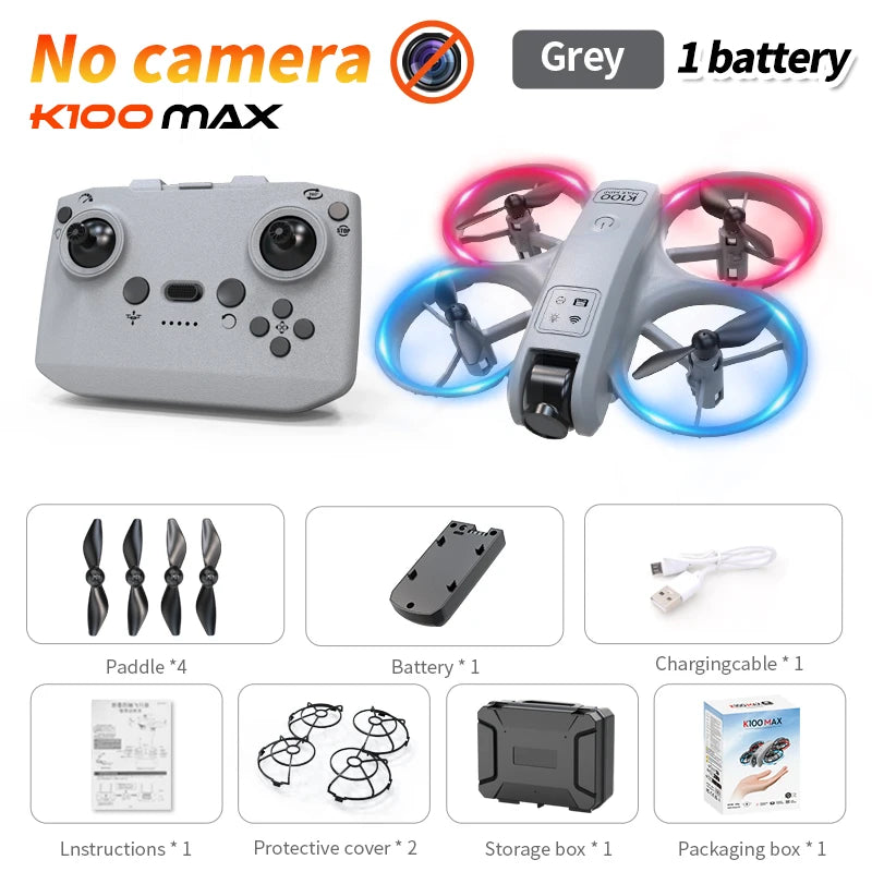 Mini Foldable Camera Drone with 4K Video - Compact Beginner Quadcopter NO Camera White Tidesmit