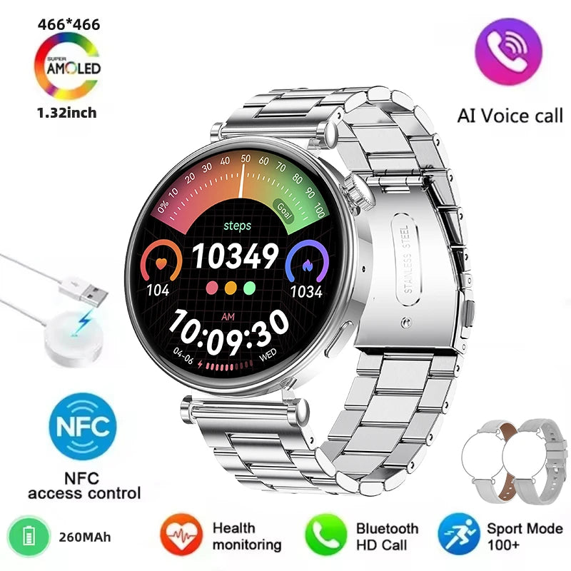 2026 New For Original Watch Mini Women Smartwatch GPS motion trail NFC 466*466 HD Full screen touch Ladies Smartwatch