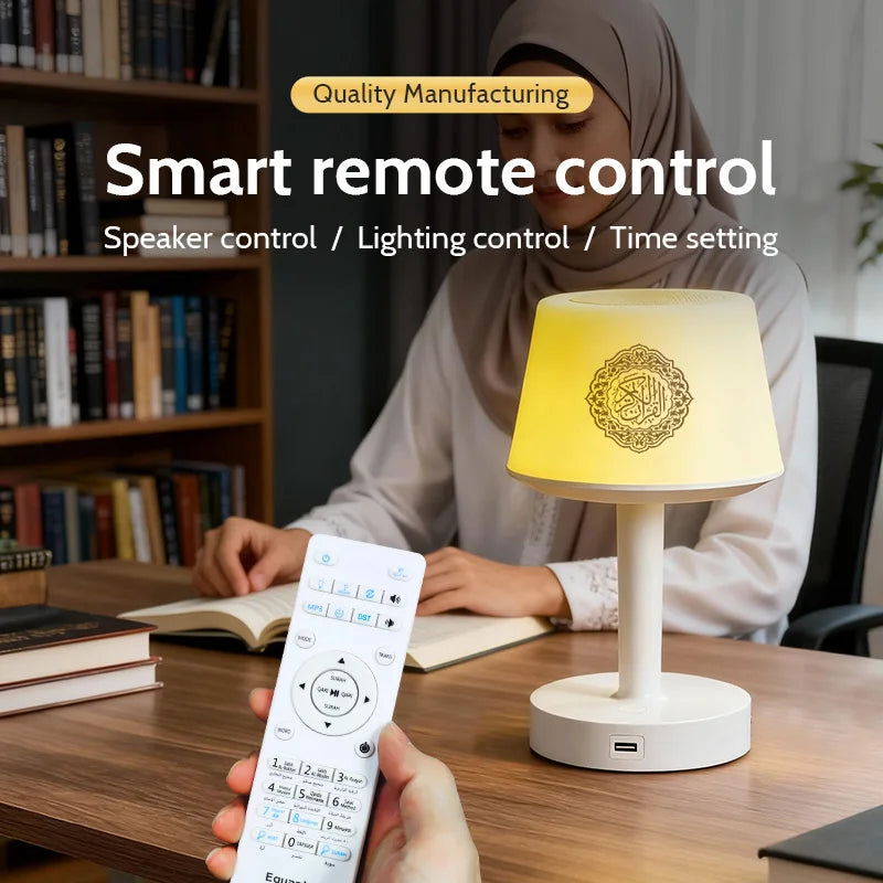 Islamic Arabic Quran Muslim Ramadan Azan Koran Night Light Bright Lamp Wireless Bluetooth Speaker Portable Islam Arab Holy Music
