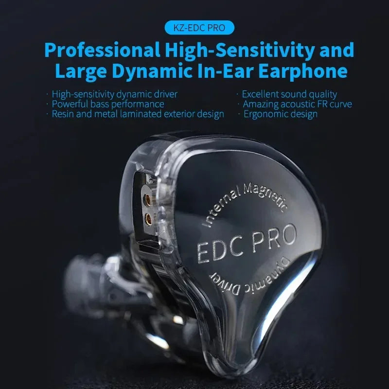 KZ EDC Pro HiFi In-Ear Monitor Wired Earphones by Tidesmit Tidesmit