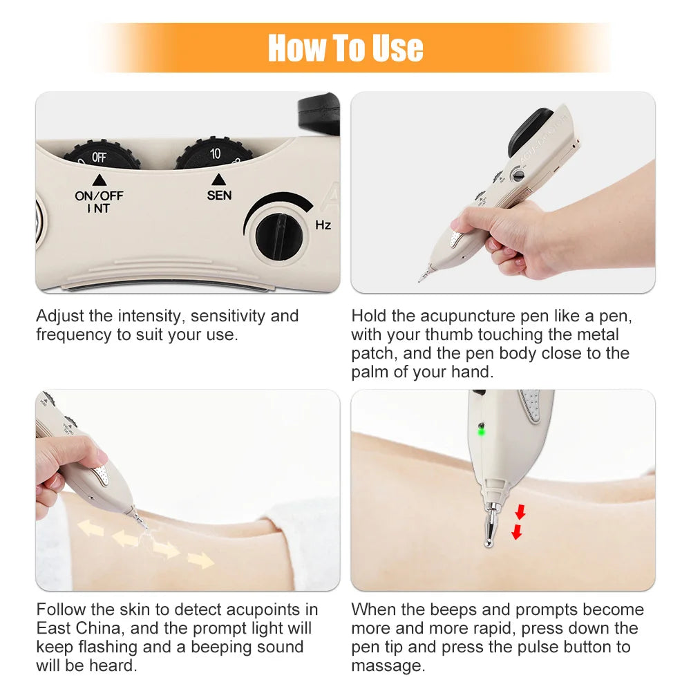 Acupuncture Pen Electronic Muscle Stimulator for Home Relaxation Therapy Relaxation Treatment Tidesmit