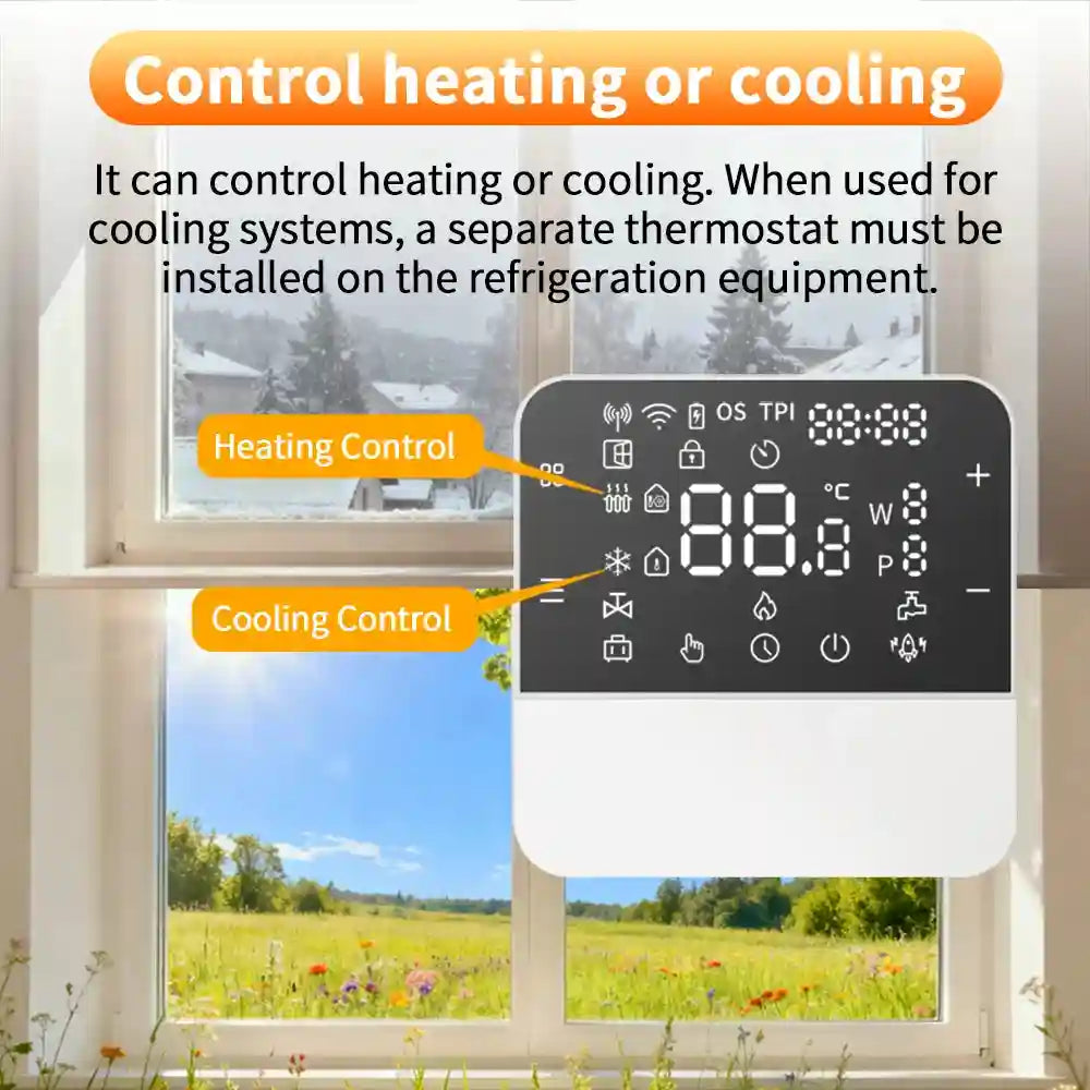 Wireless OpenTherm Smart Thermostat - App-Controlled Room Controller Tidesmit
