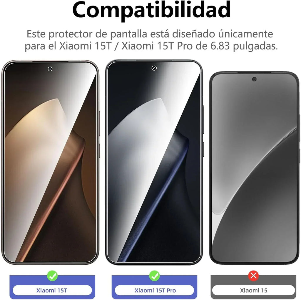 Xiaomi 15T Pro Tempered Glass Screen Protector - 9H Anti-Scratch Film Tidesmit