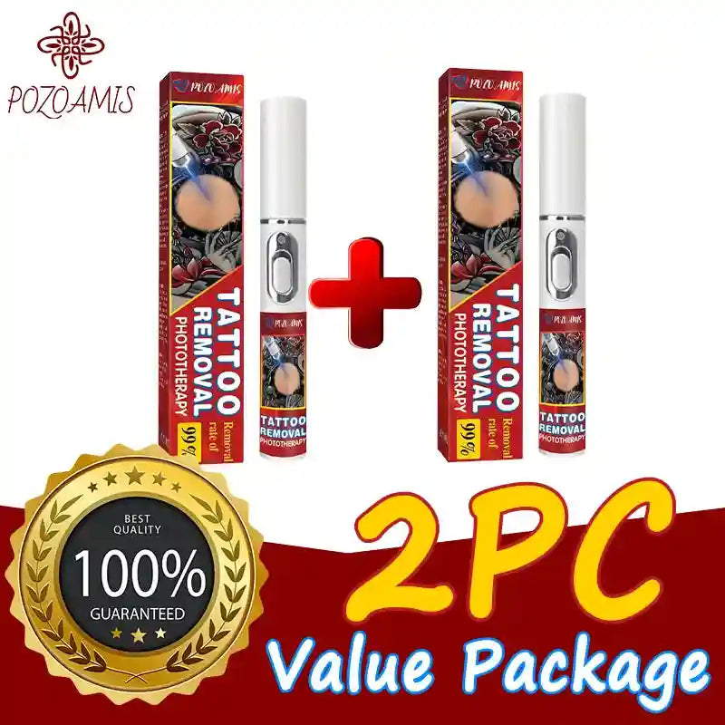Tattoo Removal Cream for Body and Face - Professional Fast Action Formula Scrubs Treatments 2 bottle Tidesmit