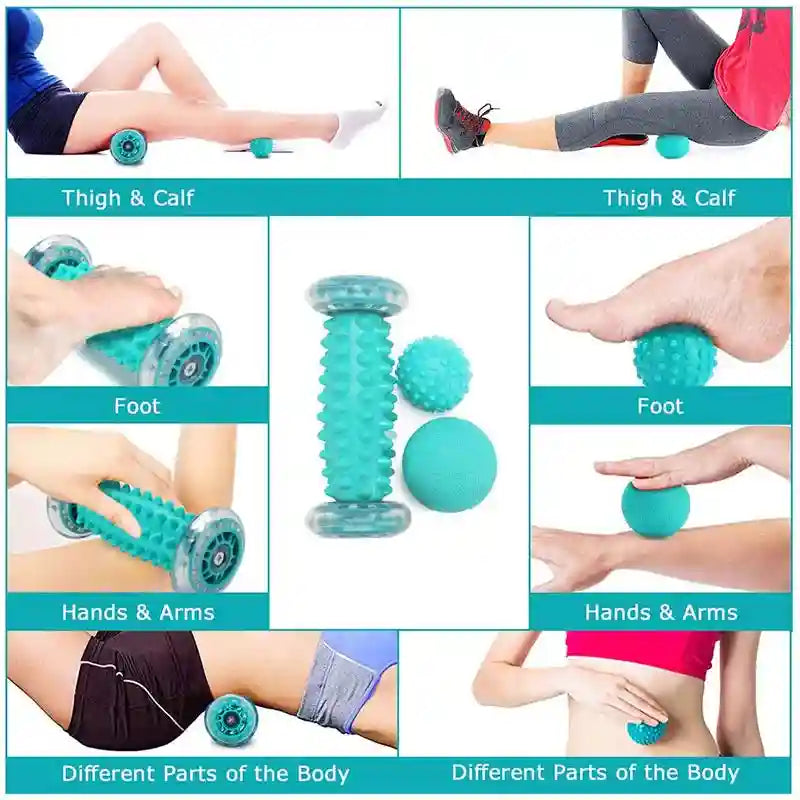 Deep Tissue Massage Roller Ball Kit for Targeted Muscle Pain Relief Massage Roller Tidesmit
