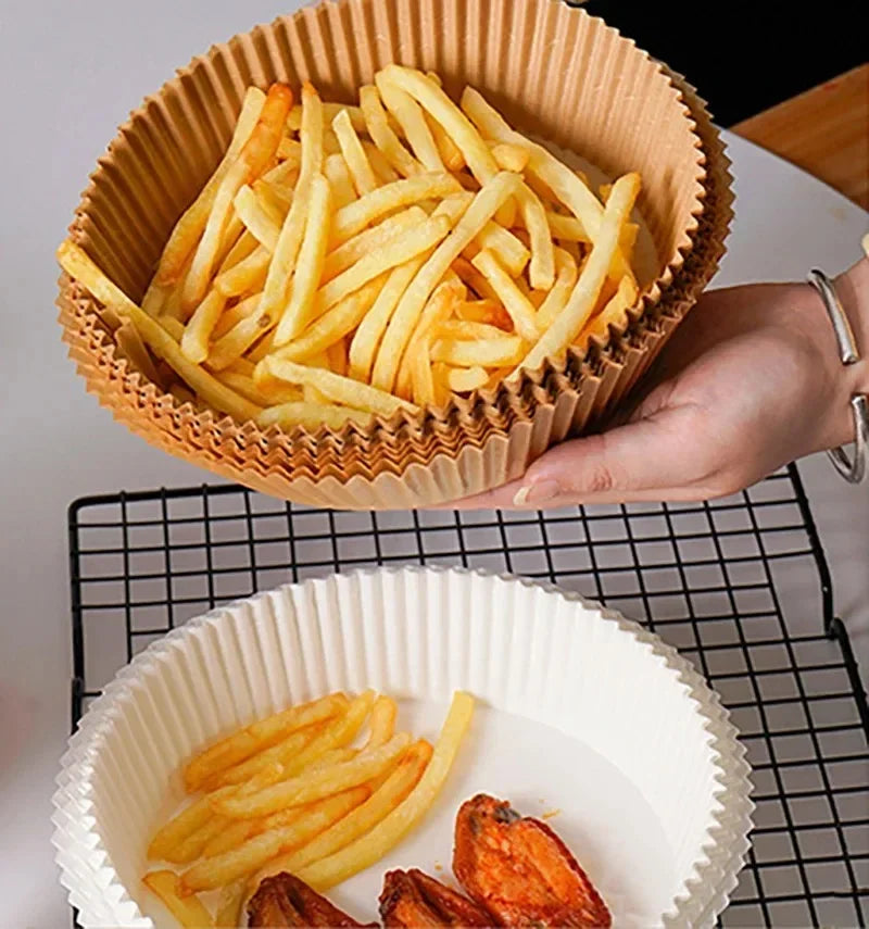 20-100Pcs Air Fryer Disposable Paper Liner Non-Stick Oil-proof Parchment Mat for Cooking Microwave Oven Sheets Special Baking