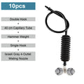 Hanging mist sprayer nozzle with single nozzle ports, black capillary tube and two hook mount