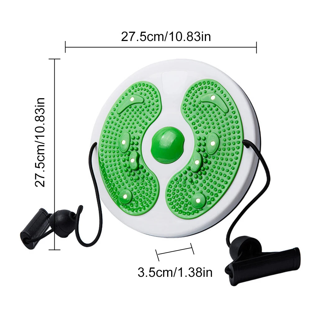 Waist Twisting Disc for Core Fitness and Reflexology Massage - Tidesmit Body Shaping Massage Equipment Green 1 Tidesmit