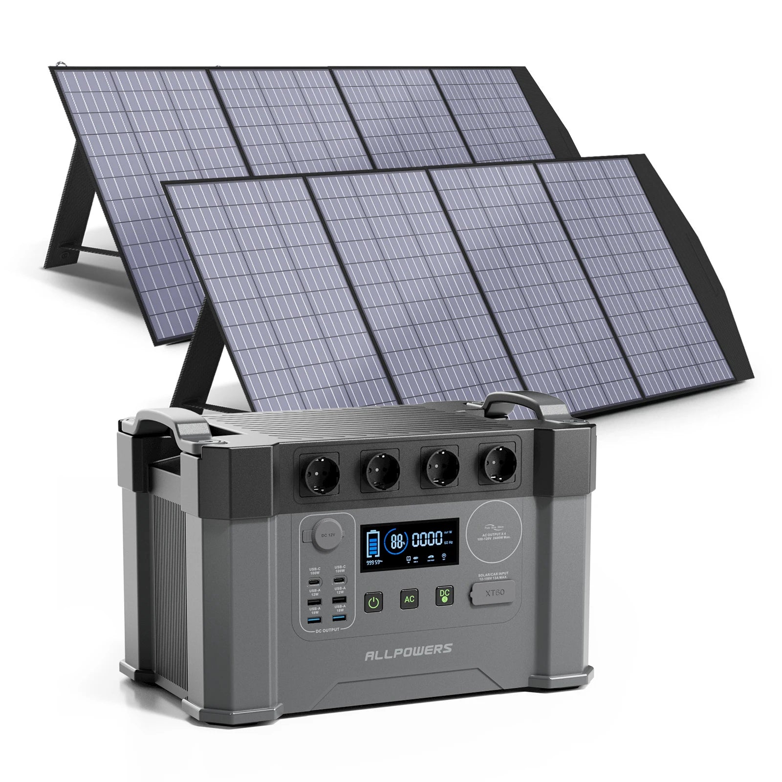2400W Portable Solar Generator with 400W Panel for Reliable Off-Grid Power 2400W 400Wsolarpanel Above 100000mAh Tidesmit