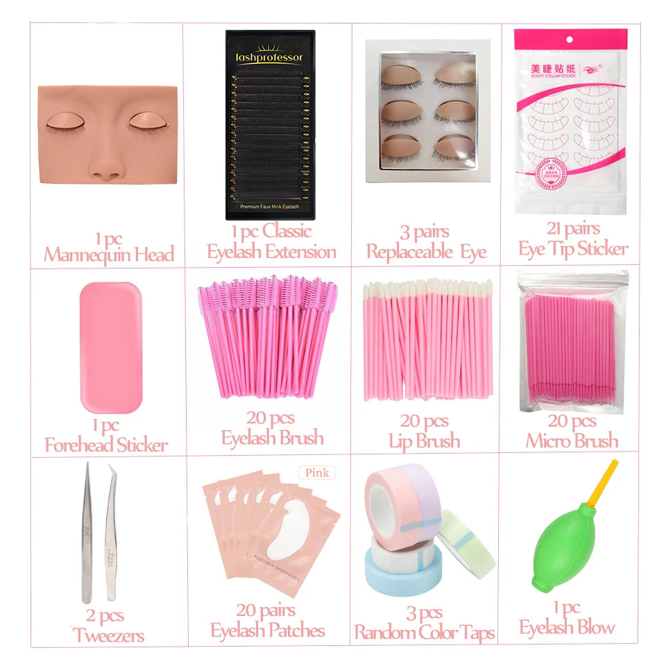 Tidesmit mannequin training head with removable eyelids for professional eyelash extension and makeup practice