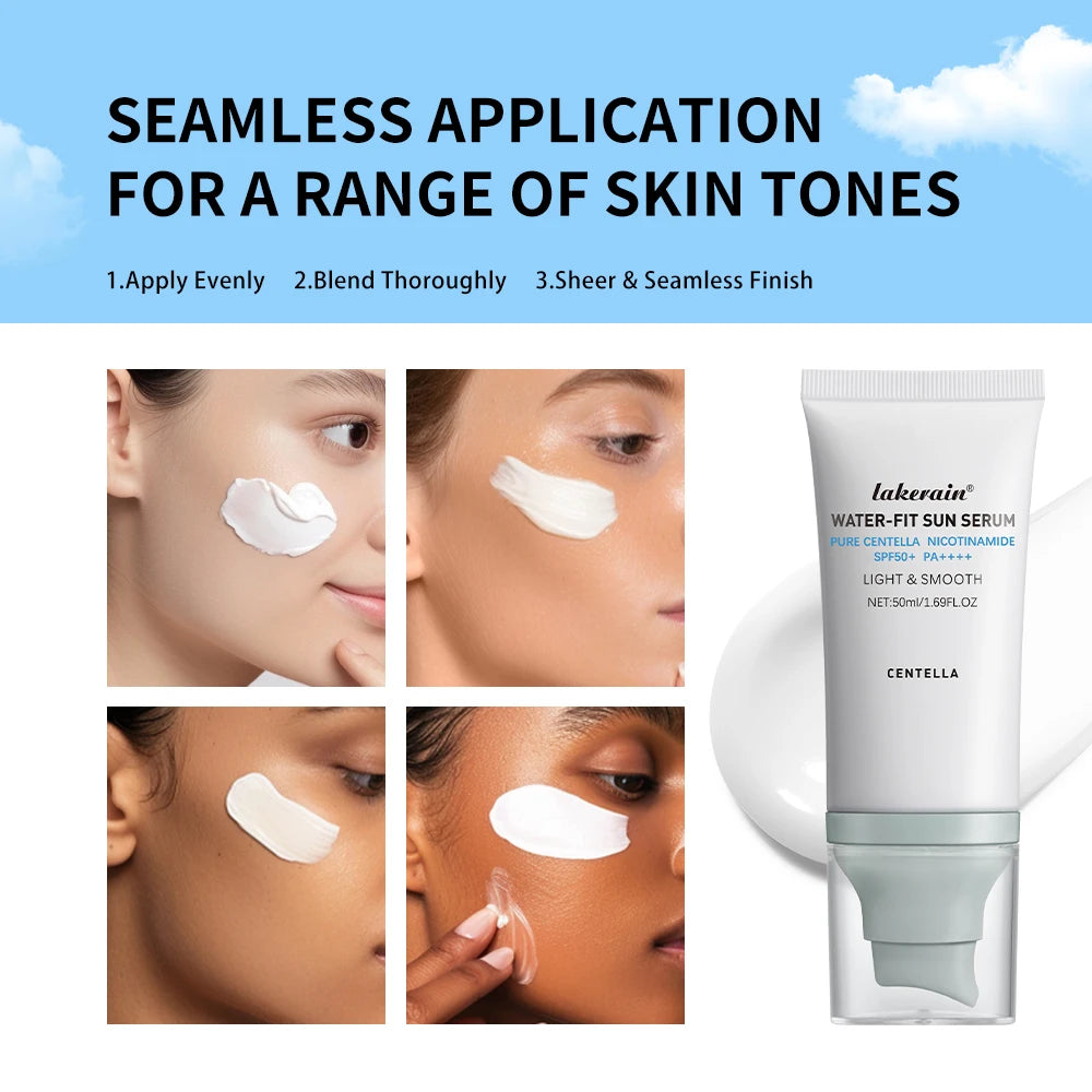 Tidesmit SPF 50+ hydrating sun block isolation cream face makeup texture close-up for high UV protection