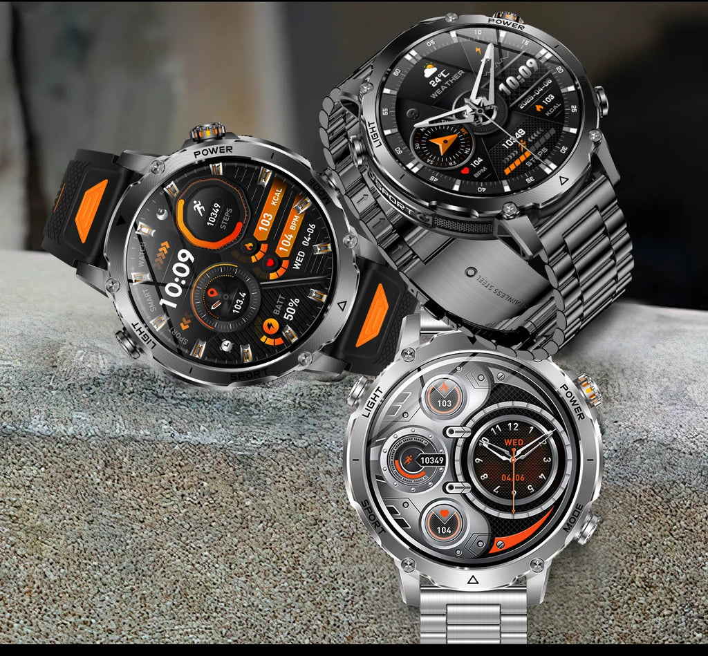 LIGE TANK Ultra Military Smart Watch 1400mAh Battery 10ATM Waterproof Heart Rate LED Flashlight Sports Bracelet Men Smartwatch