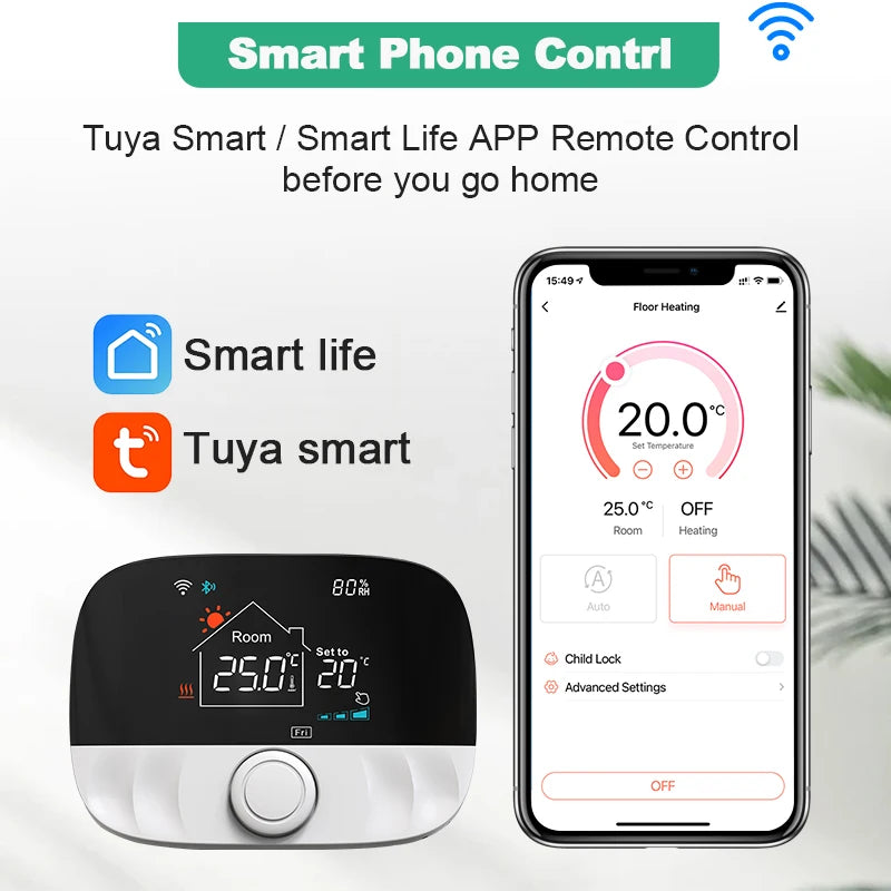 Tuya Smart Home Wifi Heating Thermostat Wireless For Gas Boiler Smart Thermostat Temperature Controller Alexa Google Home