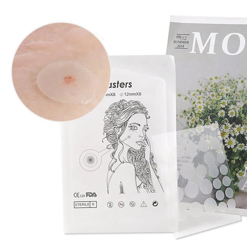 Hot Sale 72Pcs/2Sheets Acne Pimple Patch Clear Gel Invisible Acne Cover Stickers Pimple Remover Beauty Skin Care