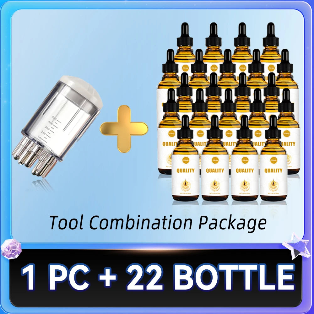 Scalp Massager Serum Applicator - Portable Hair Growth Treatment Tool Massage Cushion 1PC with 22bottles Tidesmit
