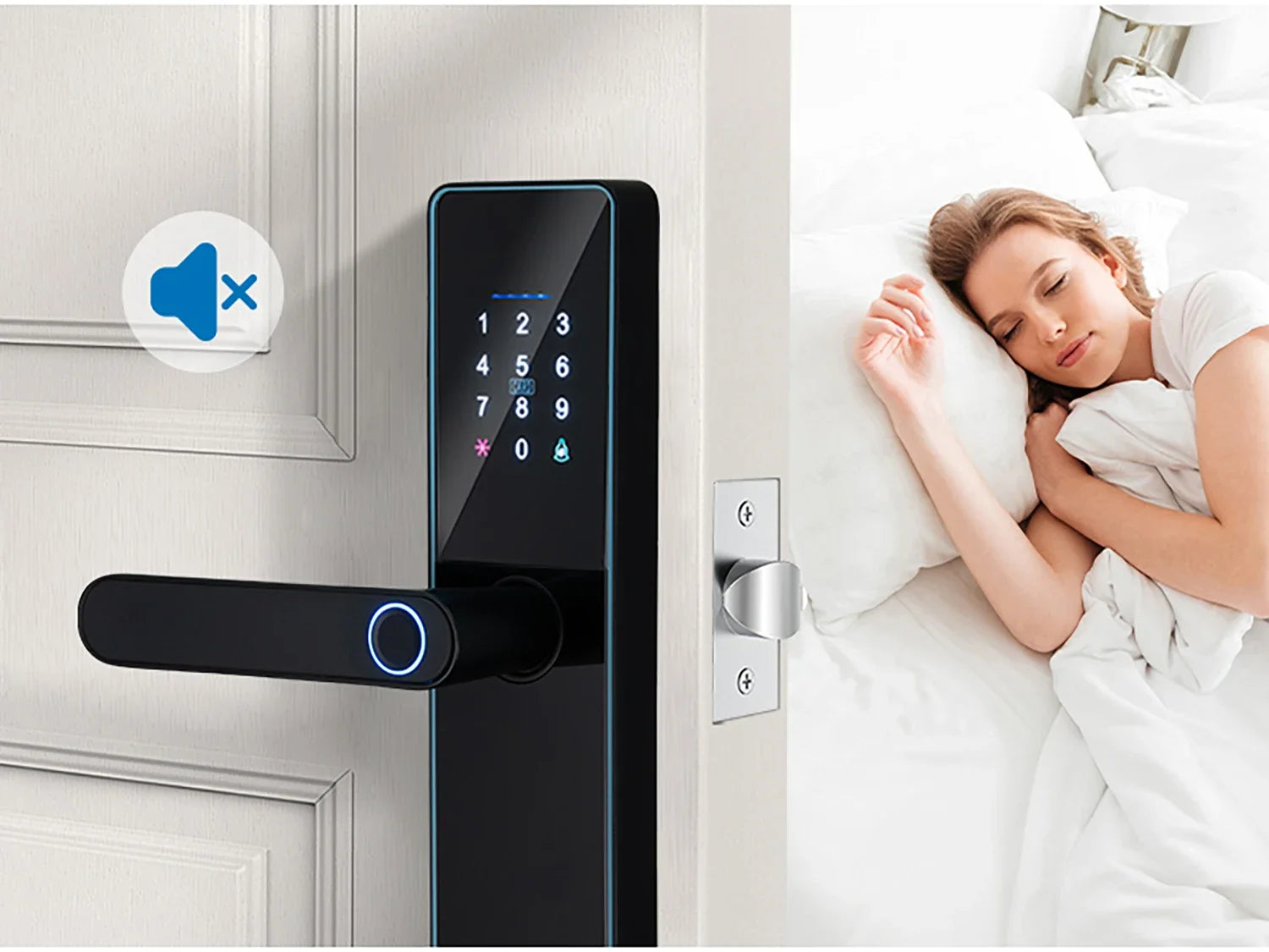 IP65 Waterproof Fingerprint Lock Electronic Door Lock Keyless Entry Door Lock for Front Door Easy Setup and Installation