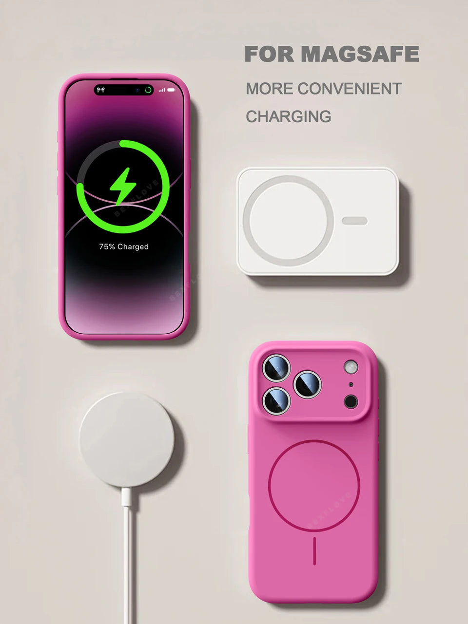 Magnetic iPhone Case with Wrist Strap – Slim Shock-Absorbing Cover Tidesmit