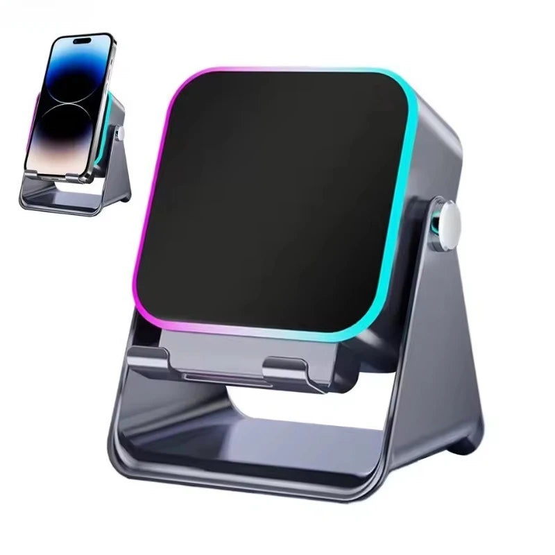 5 In 1 Auto Induction Bluetooth Speaker With 8 Modes RGB Light Portable Audio Device With Phone Holder Holiday Christmas Gift