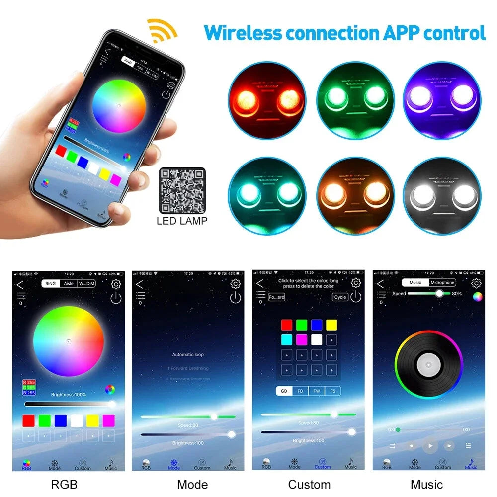 Fiber Optic Car Starry Sky Light Kit | RGB Music Control System Tidesmit