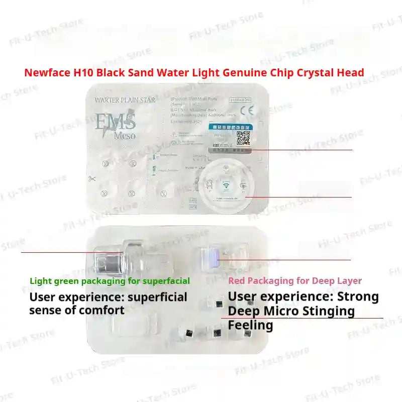 Mesotherapy Gun Replacement Heads with IC Sensor - 12 Pack Set Fascia Gun Tidesmit