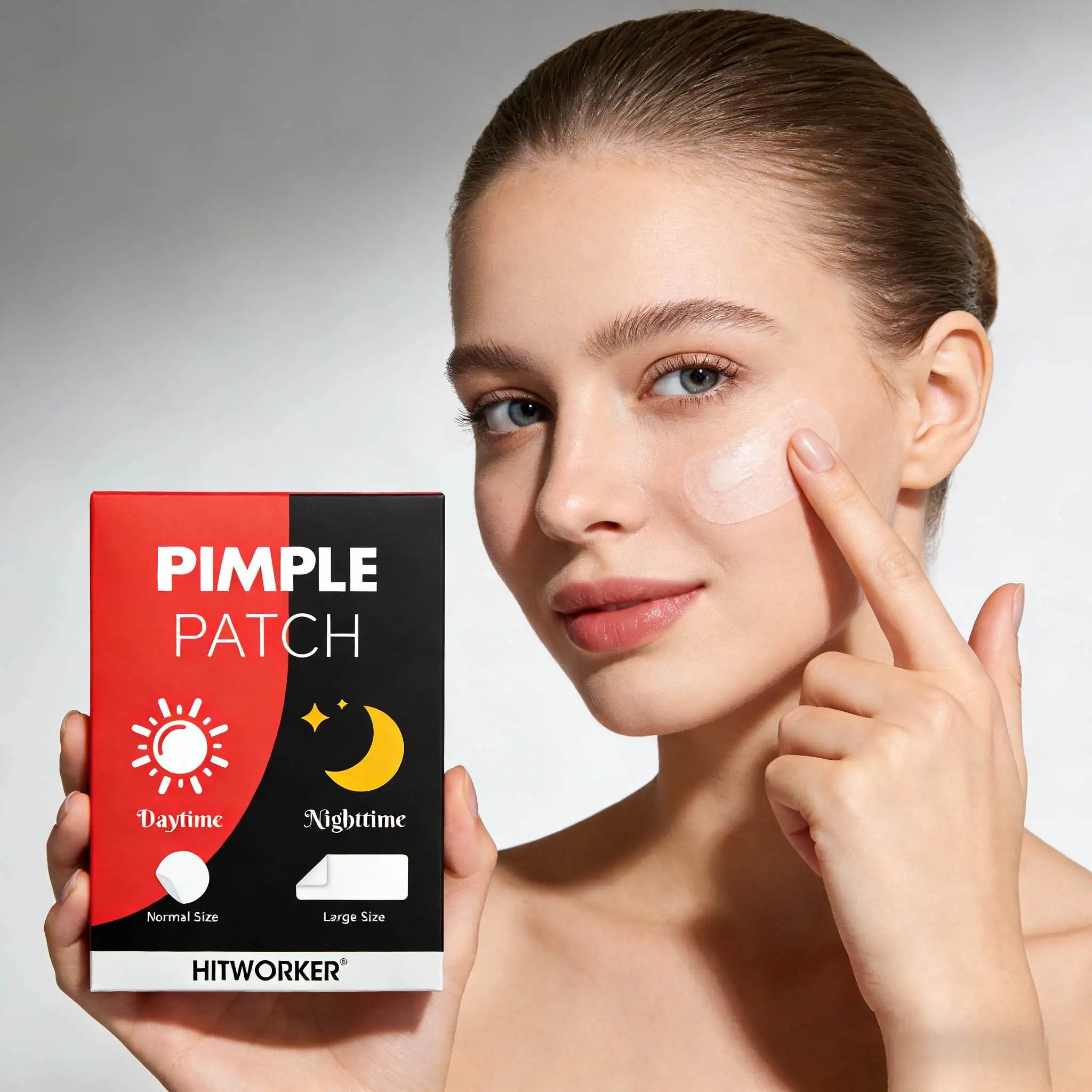 39Pcs Hydrocolloid Acne Patches, Professional Blemish Absorbing Pimple Stickers, Invisible Breathable Facial Skin Care Patch
