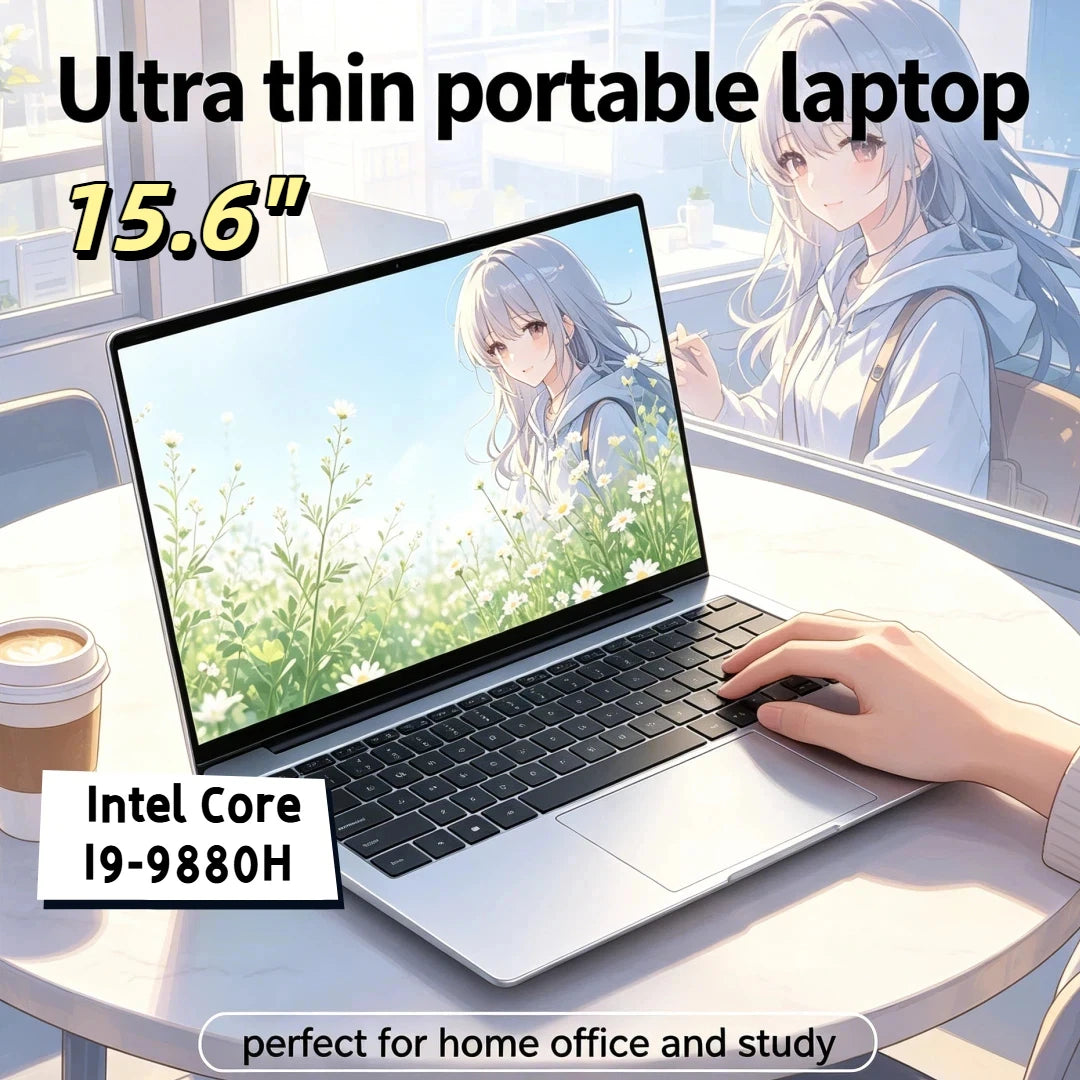 15.6 Inch 120Hz FHD IPS Laptop Intel Core I9-9880H 32GB RAM 2TB SSD Backlit Keyboard Large Battery Notebook