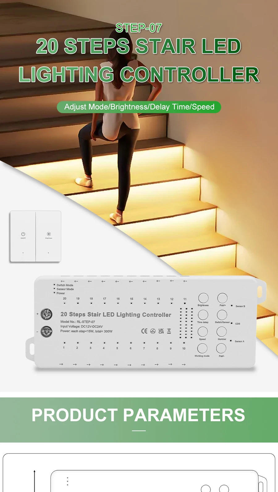 MALIIGAZA LED Stair Light 2PIR Motion Sensor Stair Lighting COB LED Strip Kit For Indoor 1-20 Steps Stairway