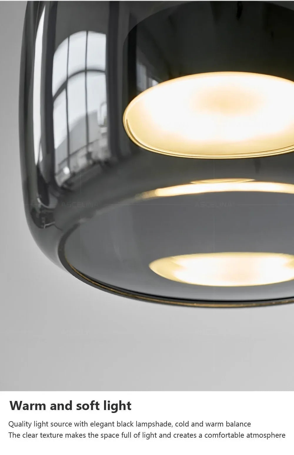 Modern Nordic Glass Ring Light | LED Adjustable Pendant Fixture Tidesmit