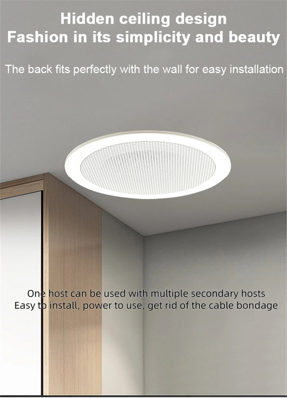 2 Inch Mini Bluetooth Ceiling Speakers Home Audio Audience Stereo Sound System Indoor Music Flush Mount Speakers Kitchen Bedroom