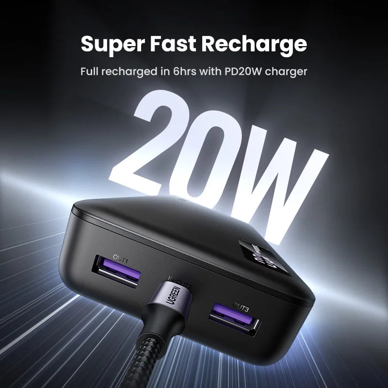 20000mAh Portable Power Bank - 20W PD Fast Charging Battery Pack Tidesmit