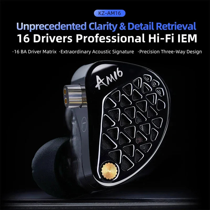 Tidesmit 16BA Driver Wired Earbuds HiFi Bass Noise Isolating Tidesmit
