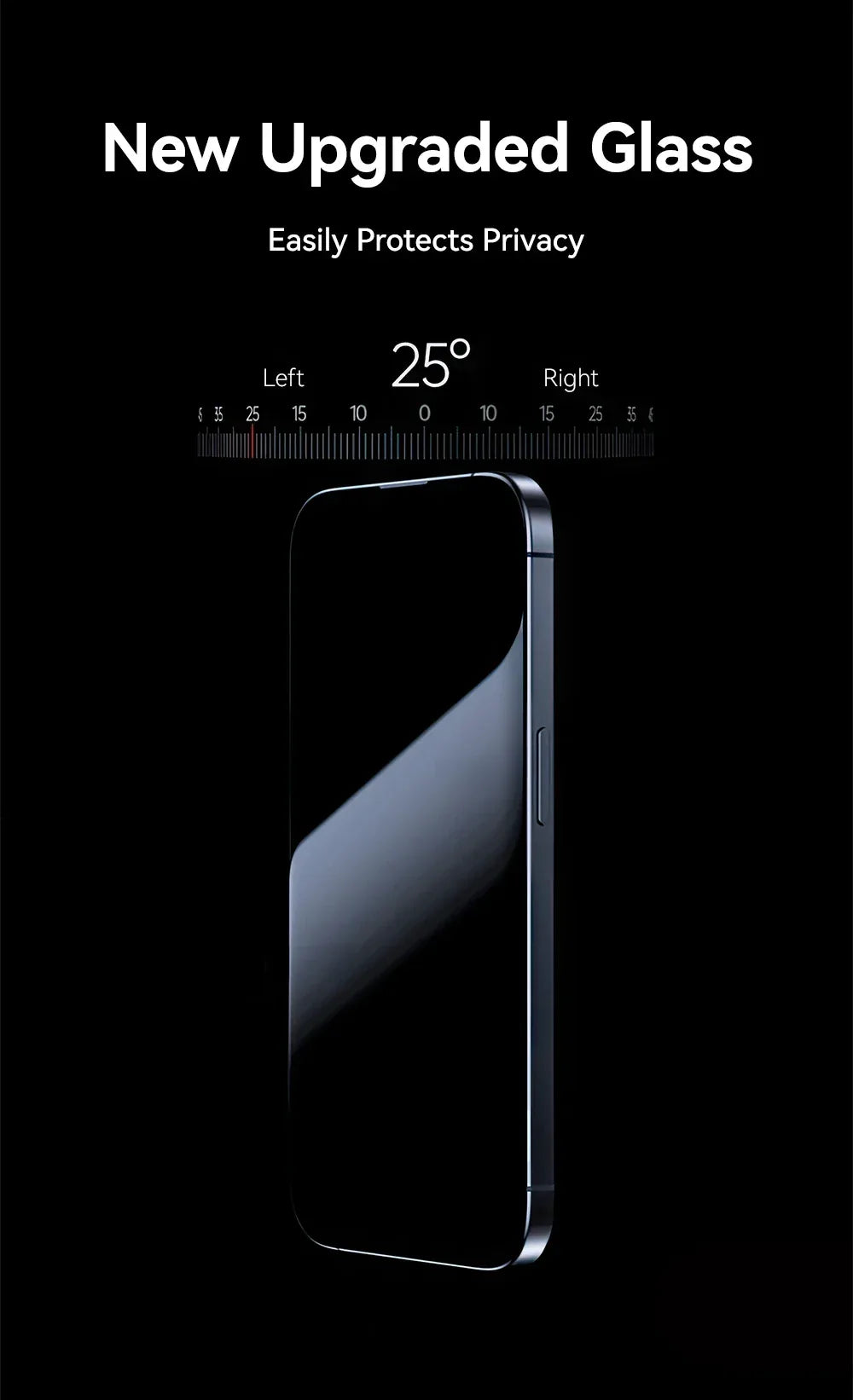 Anti-Spy Screen Protector for iPhone 17 Pro Max - 9H Tempered Glass Tidesmit