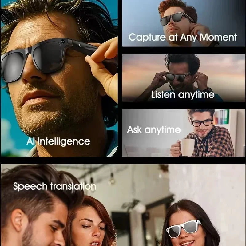 Smart Glasses with HD Camera & Bluetooth Audio - Tidesmit Tidesmit