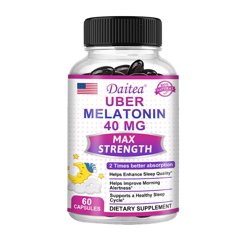 Melatonin - Dietary Supplement To Improve Nighttime Sleep Quality and Improve Insomnia, Reduce Waking Time, Boost Immunity