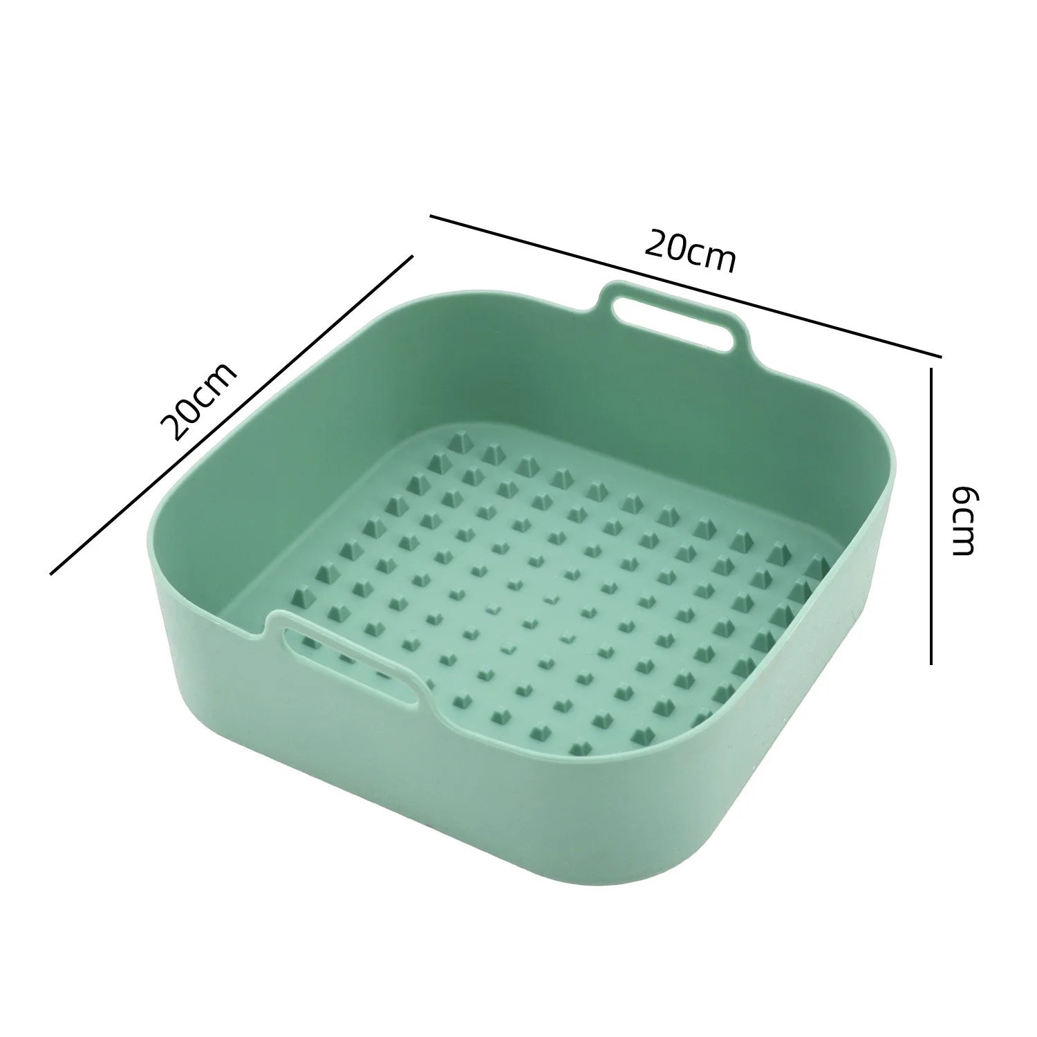 Silicone Air Fryer Baking Tray Square Reusable High Temperature Resistant Air Fryer Baking Pan Insulation Mat Oven Baking Tools