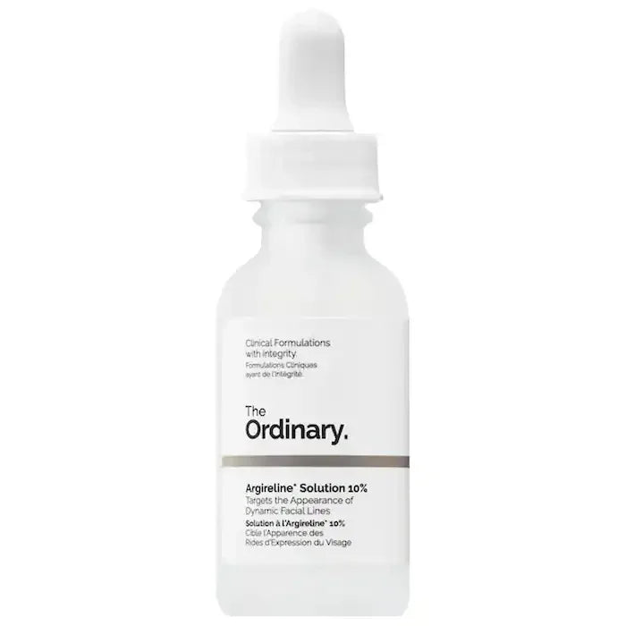 The Ordinary argireline solution 10% serum in white dropper bottle