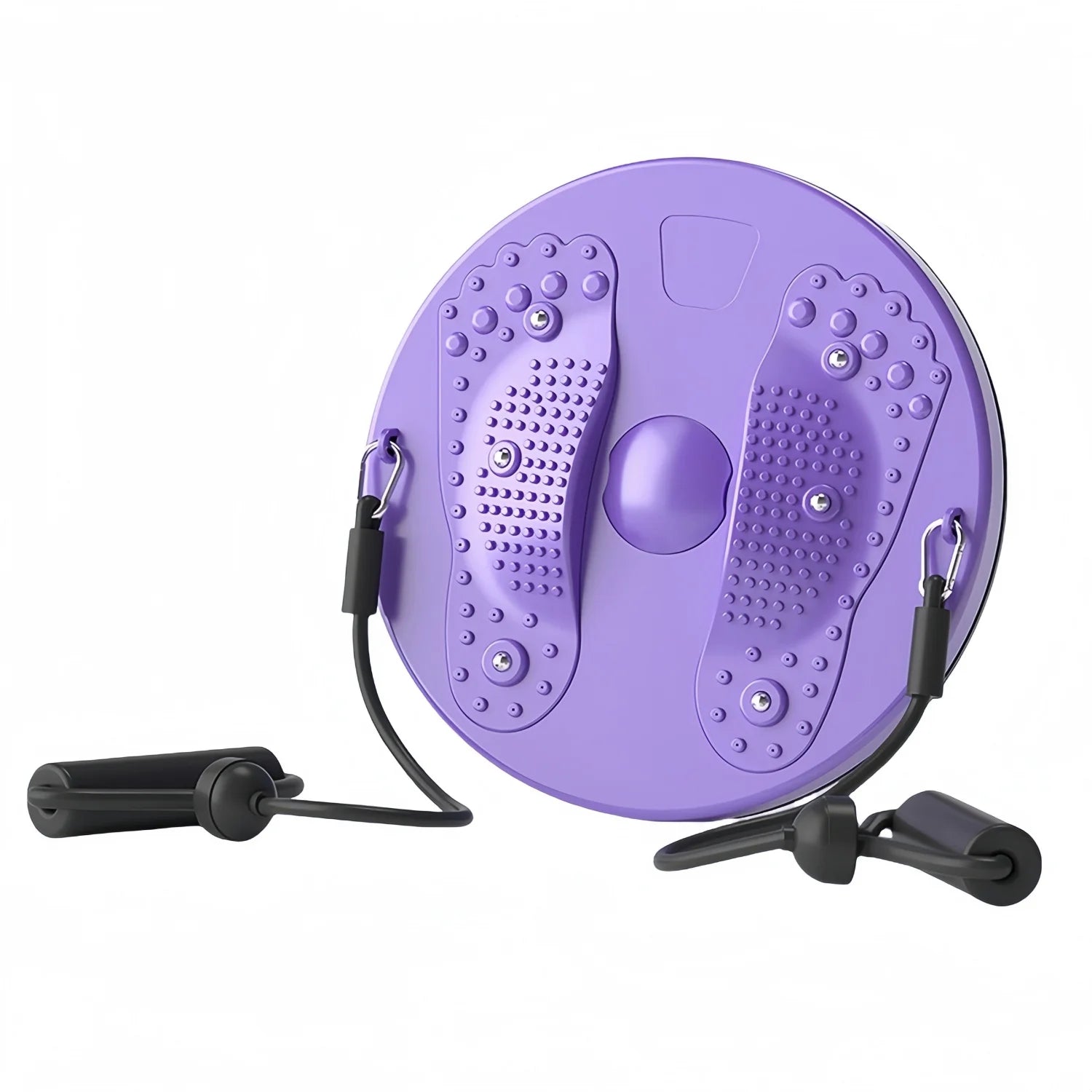 Waist Twisting Disc with Resistance Bands - Magnetic Fitness Tidesmit Body Shaping Massage Equipment Purple with rope