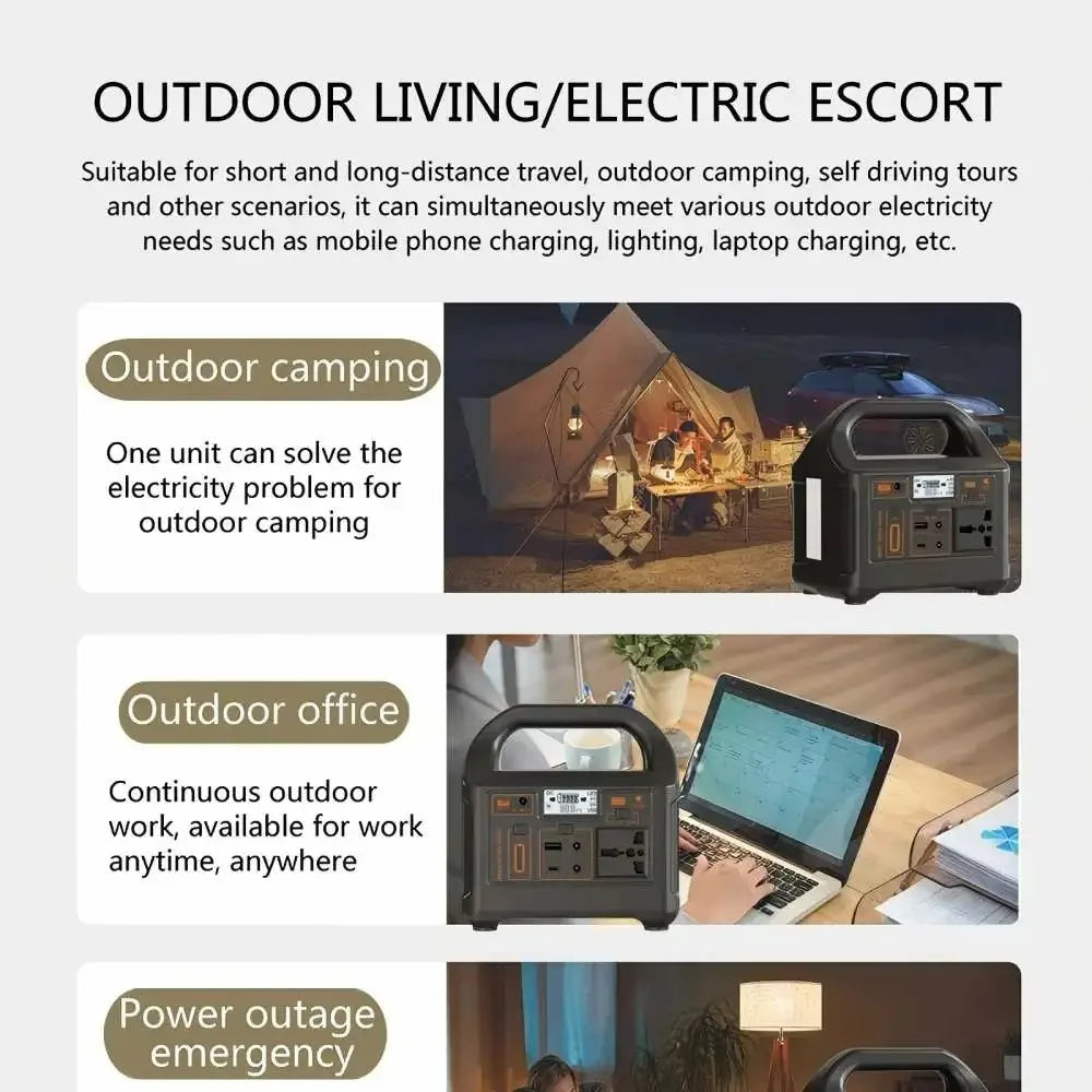 200W Portable Power Station 153.6Wh LiFePO4 Battery AC 110V/220V Solar Generator for Power Bank Camping RV Emergency