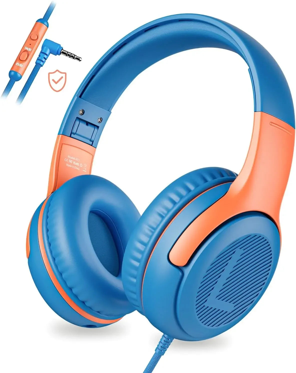 Gaming Headphones with Mic and Surround Sound - Comfortable Over-Ear Design BlueOrange Tidesmit