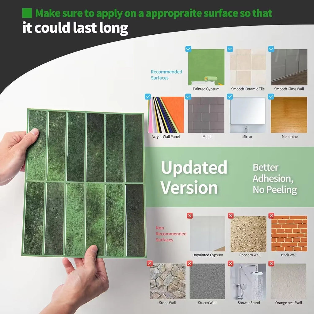Backsplash Tile for Kitchen Peel and Stick, Self Adhesive Stick on Subway Tiles for Kitchen, Bathroom