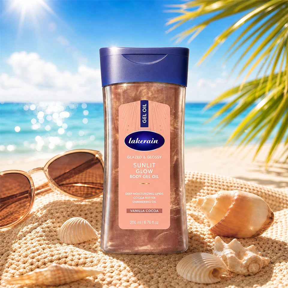 Vanilla Cocoa Vitamin B3 Body Gel Oil Ultra Hydrating Glow Skincare Nourish Soft Smooth Dry Skin Body Oil For All Skin Types