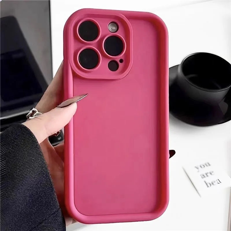 iPhone 17 Shock-Absorbing Soft TPU Silicone Case | Slim Fit Protection Hot Pink Tidesmit