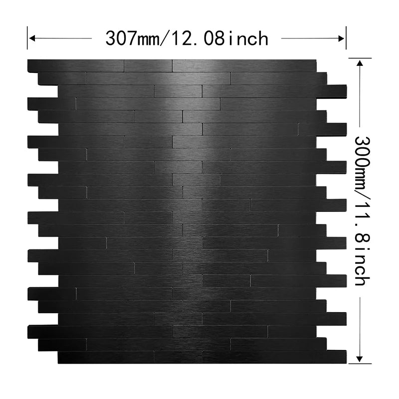 5/10PCS Wall Tile Peel And Stick Self Adhesive Waterproof Aluminum Composite Rectangle Kitchen Bath Backsplash Home Decoration