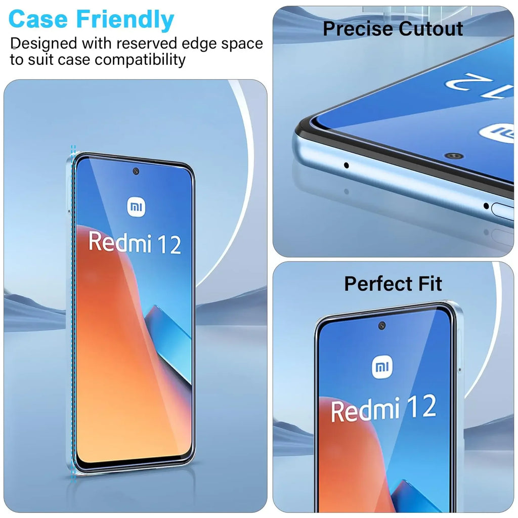 Redmi 12 Screen Protector: 9H Tempered Glass 4-Pack | Tidesmit Tidesmit
