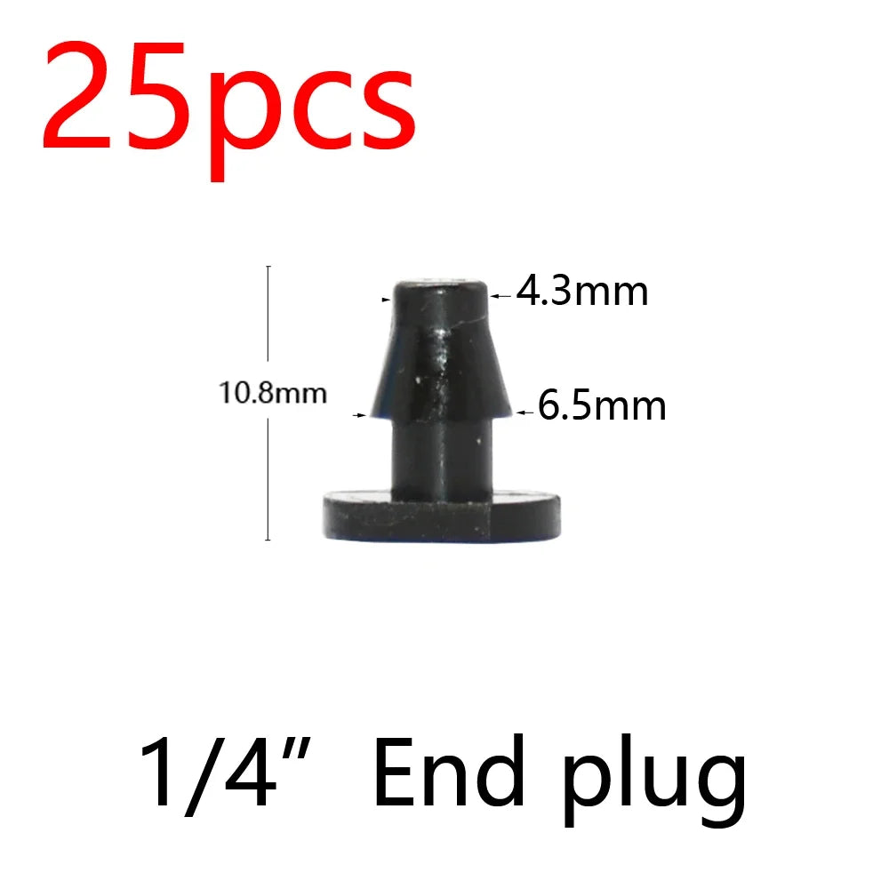 Garden Hose Connectors Barbed Tee Elbow Cross End Plug Coupling WDrip Irrigation System Atering Fitting For 3/5 4/7mm Hsse 2027