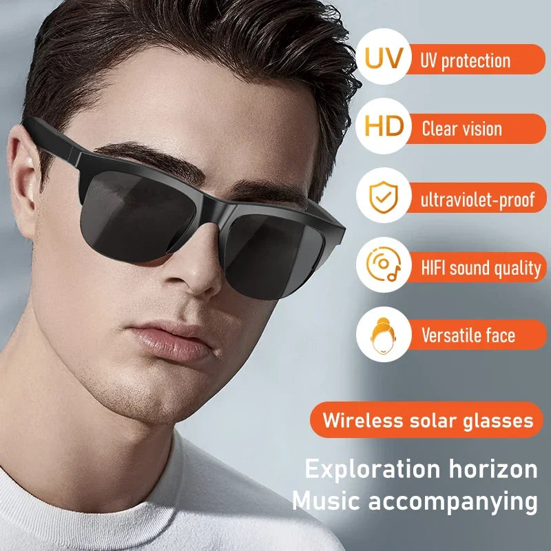 Tidesmit Bluetooth Smart Glasses V5.3 - Wireless Audio & UV Protection Tidesmit