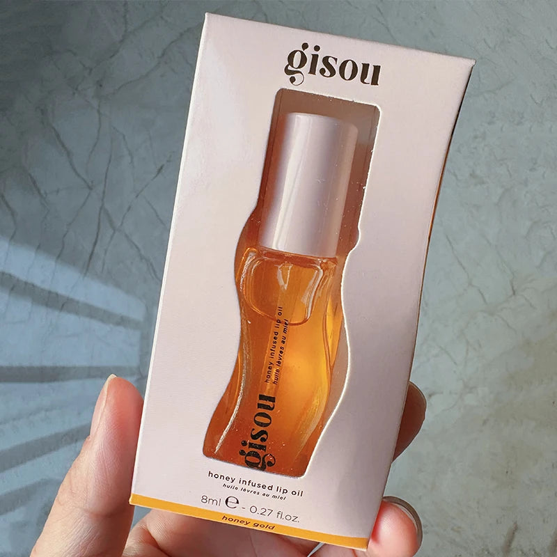 Plumping Lip Oil Gloss - Hydrating Tinted Treatment & Sheer Tint Lip Care Honey Gold Tidesmit
