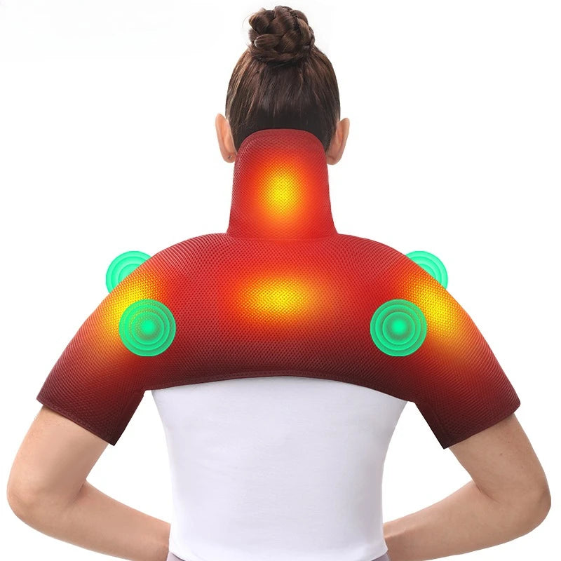 Heated Shoulder and Back Massager - Deep Tissue Muscle Relief Device Back Massage Instrument Tidesmit