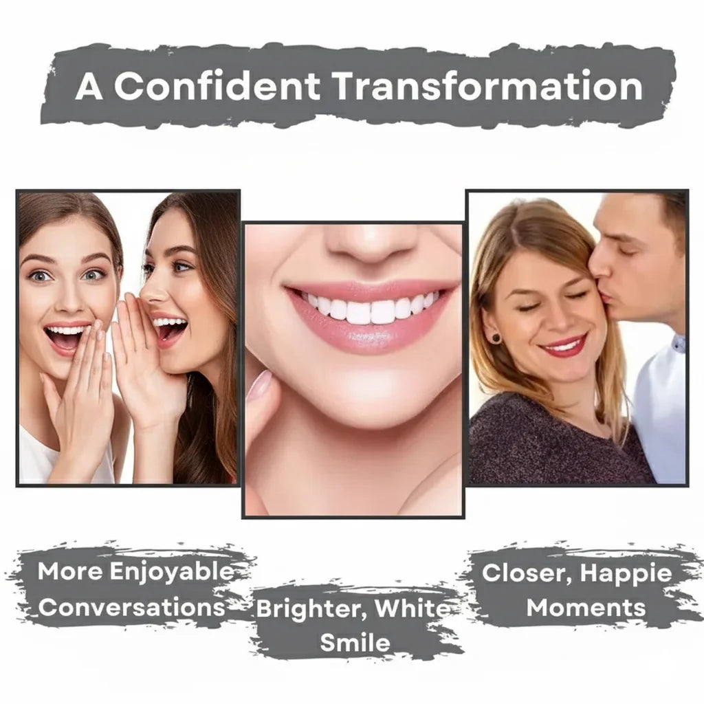 Tidesmit purple teeth whitening powder for deep charcoal stain removal and fresh breath oral care
